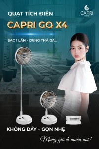  Quạt tích điện Capri Go X4